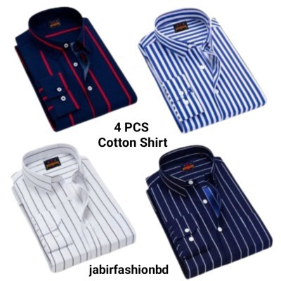 Full Sleeve check Formal Shirt for man 4pcs