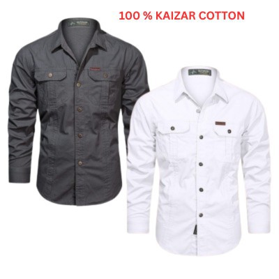 Long Sleeve Panel Shirt For Man 2pcs