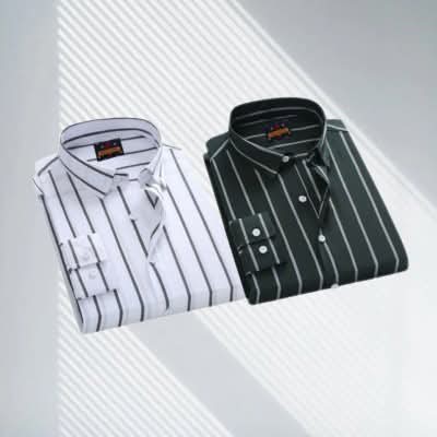 Full Sleeve check Formal Shirt for man 2pcs