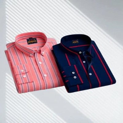 Full Sleeve check Formal Shirt for man 2pcs