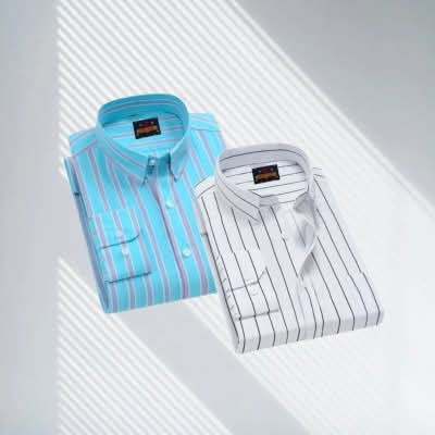Full Sleeve check Formal Shirt for man 2pcs