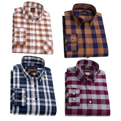 Full Sleeve check Formal Shirt for man 4pcs