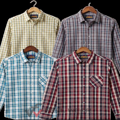 Full Sleeve check Formal Shirt for man 4pcs